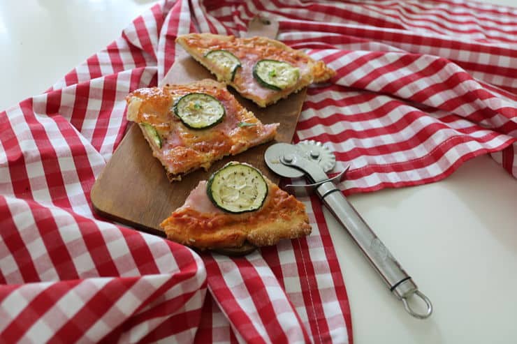 Pizza con base de garbanzos