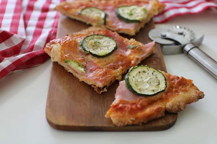 Pizza con base de garbanzos