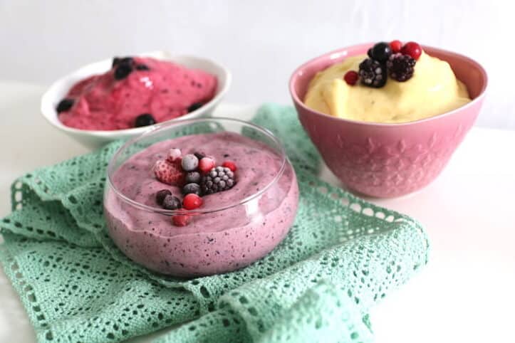 Helados saludables con base de plátano