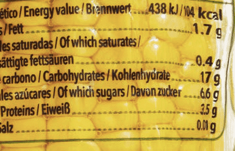 maíz engorda mazorca valor nutricional