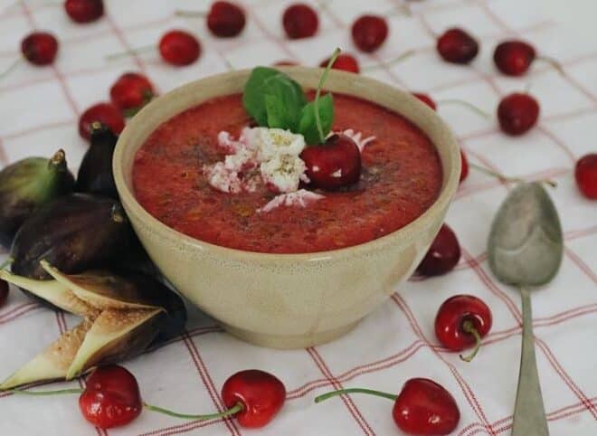 gazpacho de cerezas