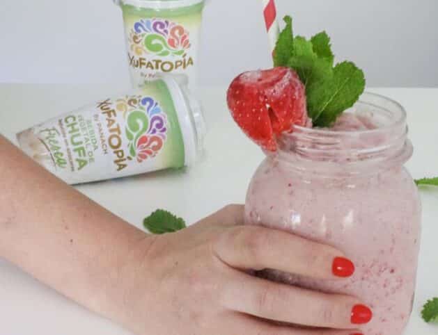 Granizado de horchata y fresas