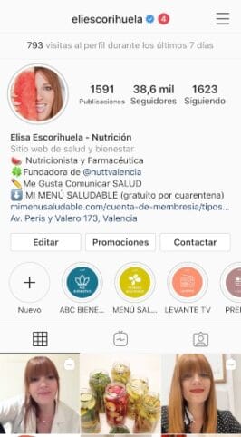 Instagram Elisa Escorihuela