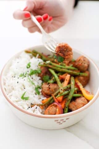 Ingredientes Minialbondigas con verduras