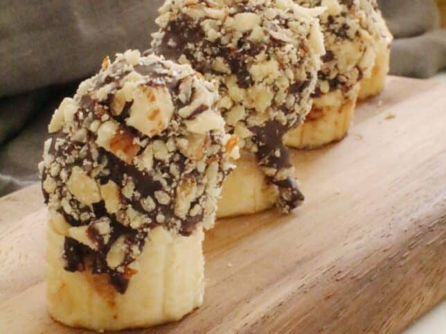 Plátano con chocolate