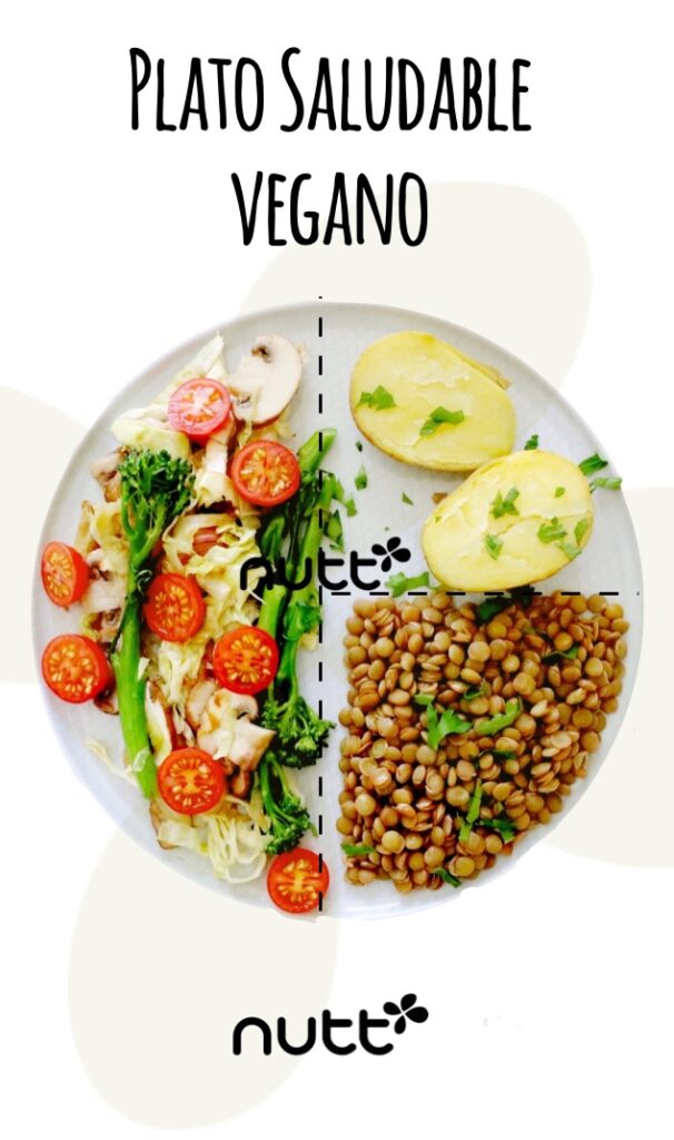 Plato saludable vegano nutricionista interior