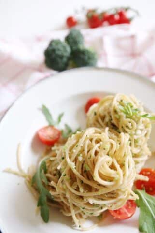 Receta de espagueti con pesto de brócoli interior