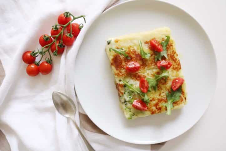 Sandwich de patata y brócoli