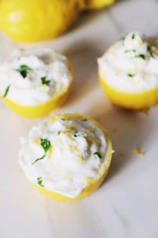 preparación helado keto de limón