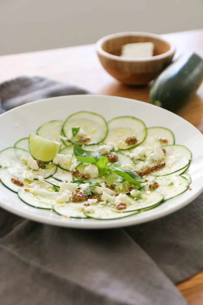 Carpaccio de calabacín 1 carpaccio de calabacín interior receta