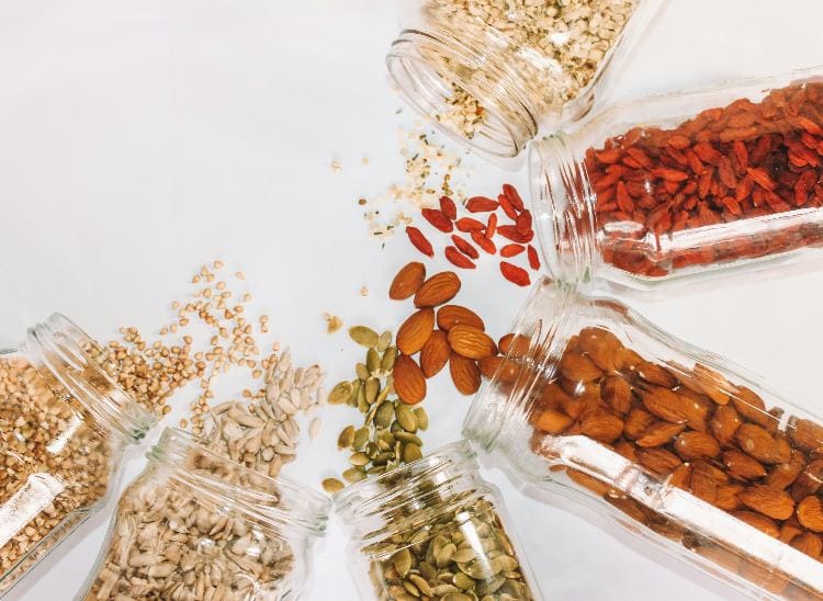 frutos secos y semillas con antioxidantes